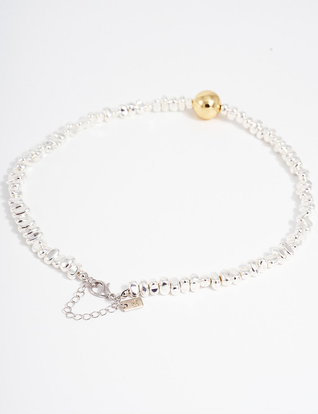 Pearl Figured Necklace Silver