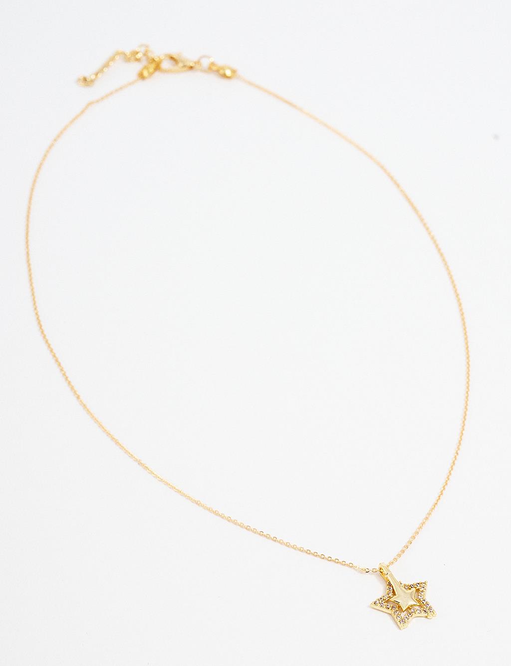 Star Figured Necklace Gold