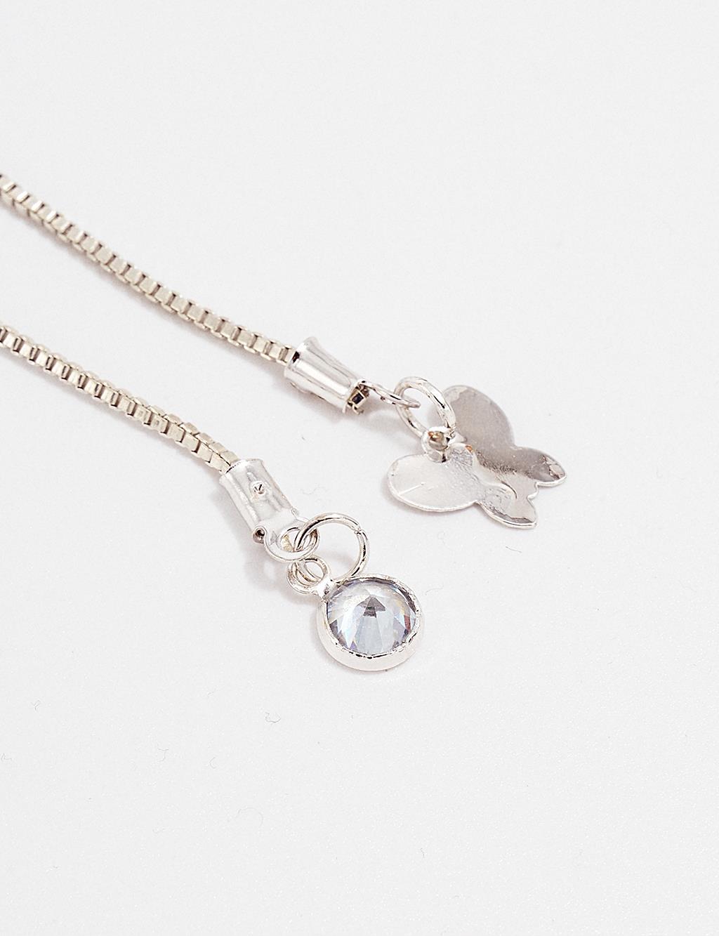 Butterfly Figured Necklace Silver