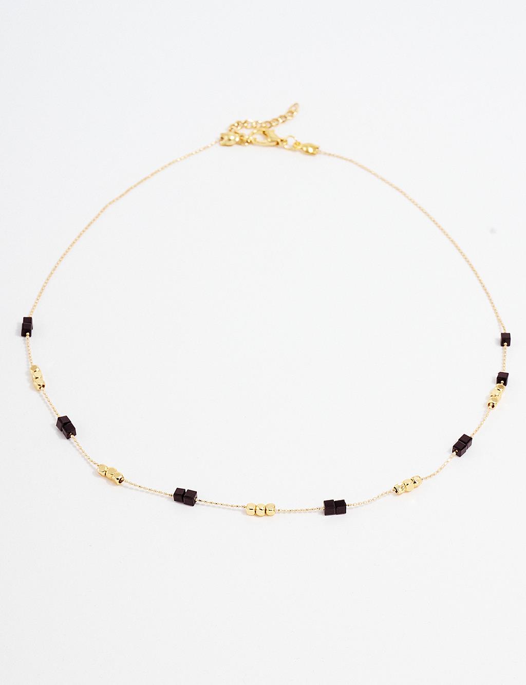 Beaded Necklace Gold