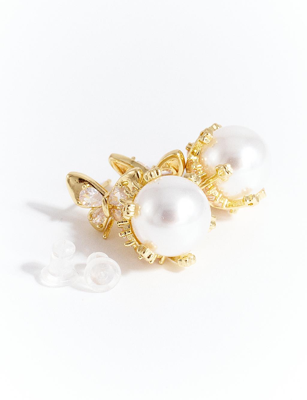 Pearl Figured Earring Gold