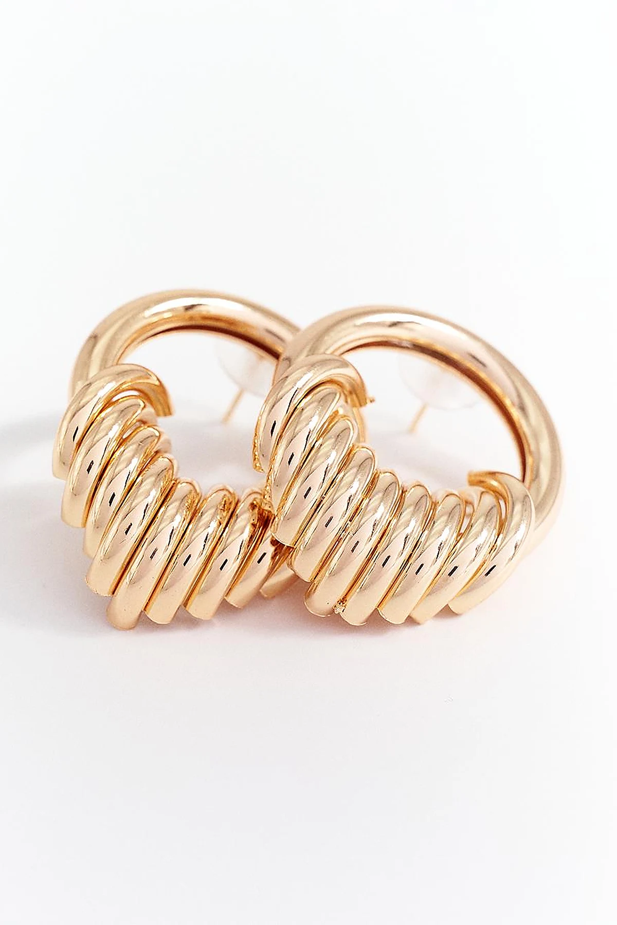 Multi-Hoop Figure Earring - Gold 