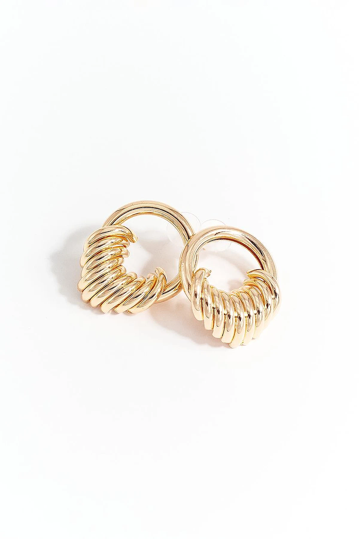 Multi-Hoop Figure Earring - Gold 