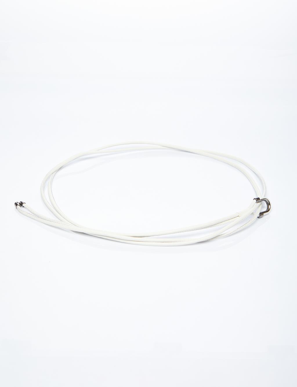 Adjustable Rope Belt Optical White