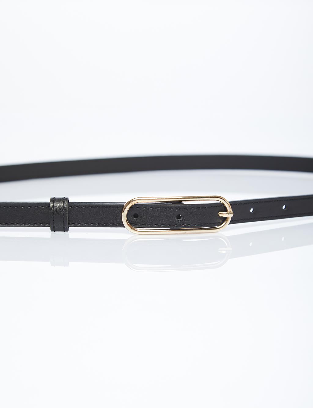 Belt Black with Gold Buckle