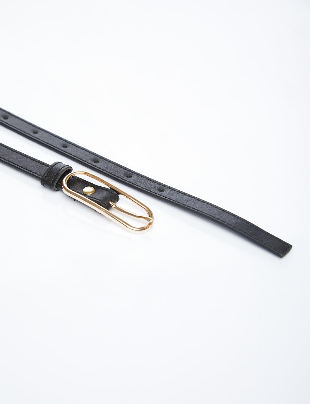 Belt Black with Gold Buckle