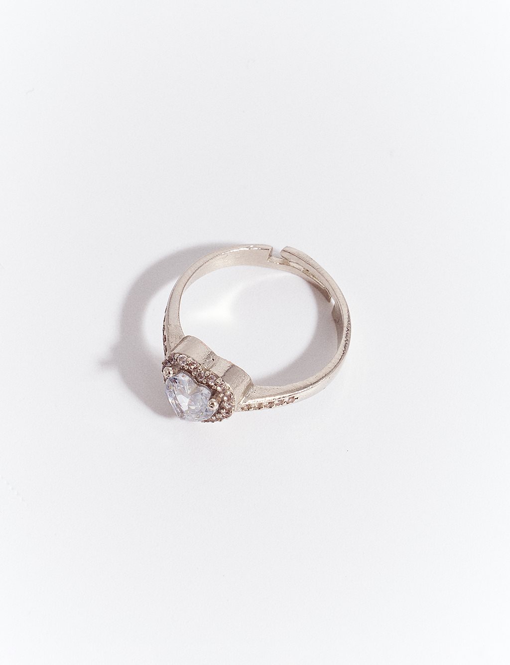 Heart Figured Ring Silver
