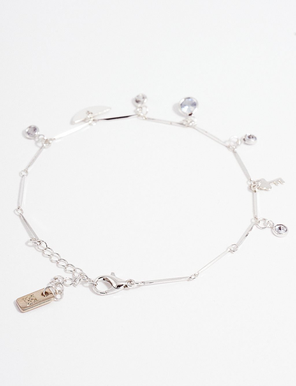 Multiple Minimal Pointed Anklet Silver