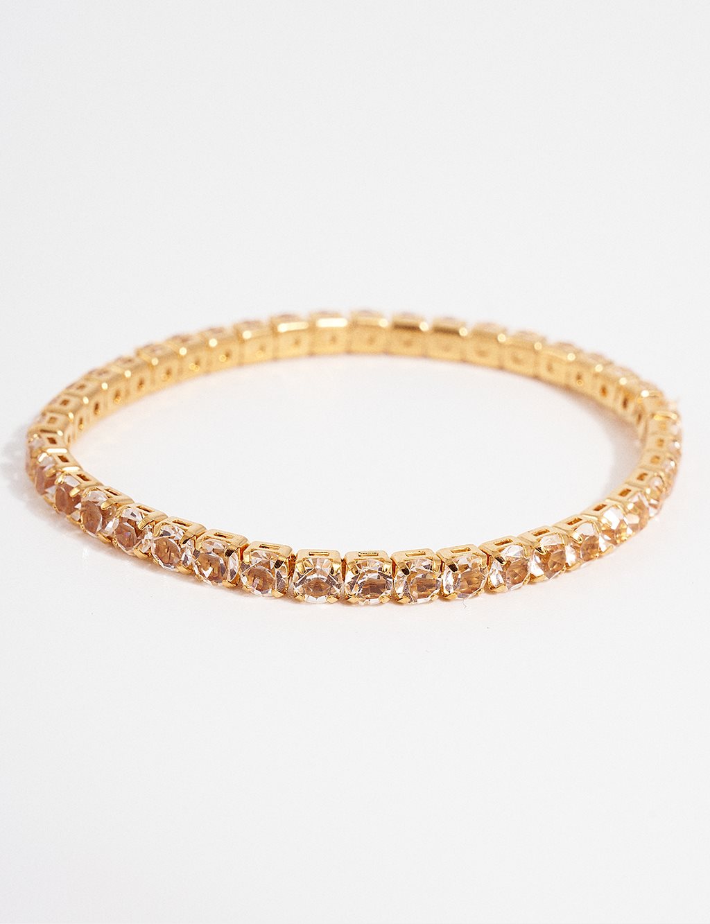 Gold Waterway Bracelet with Crystal Stones