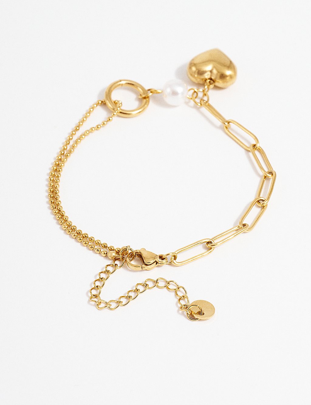 Gold Heart-Shaped Bracelet