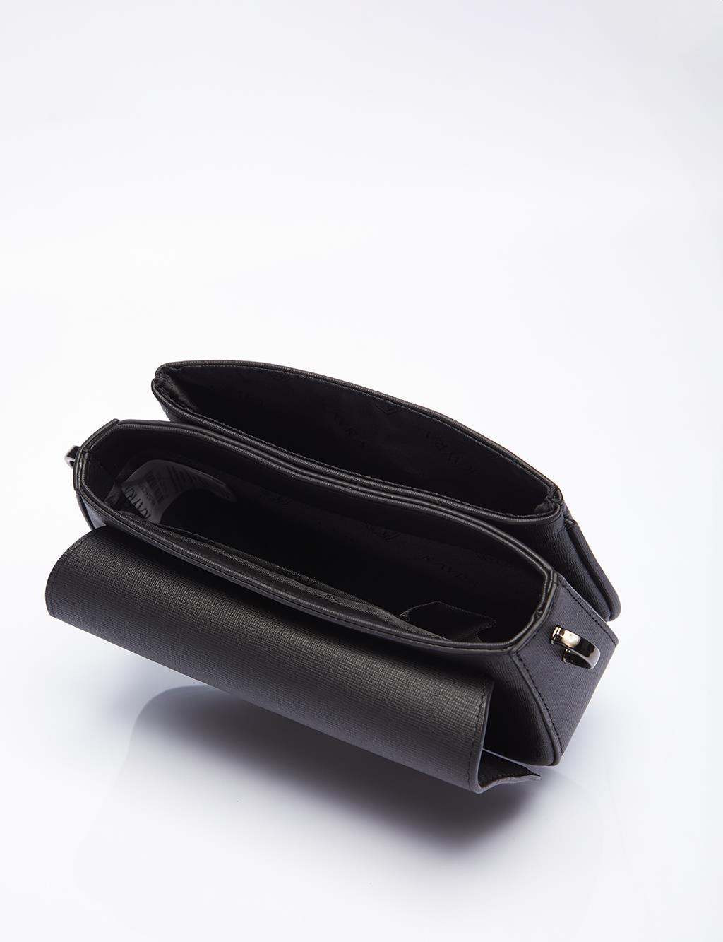 Chain Strap Shoulder Bag Black