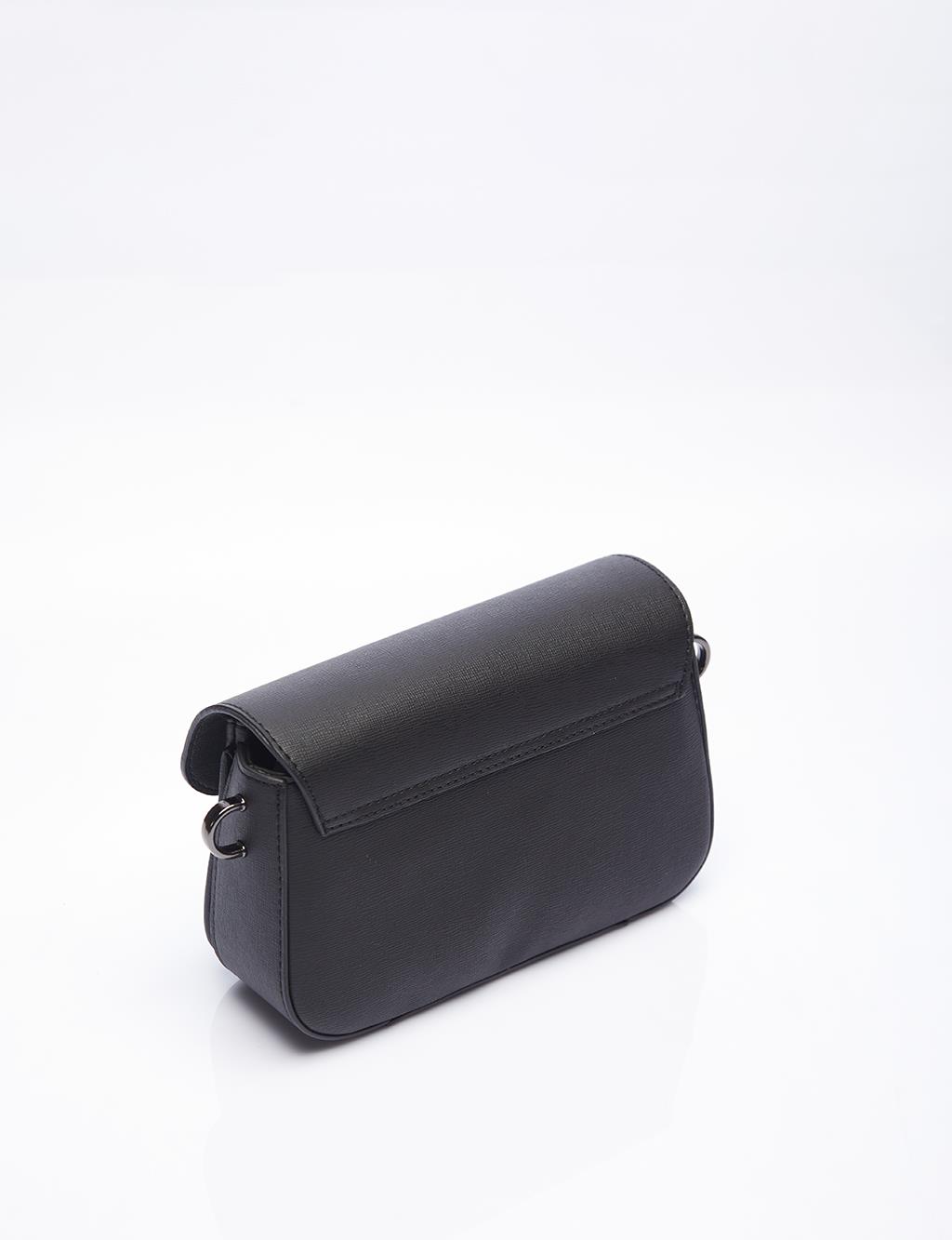 Chain Strap Shoulder Bag Black