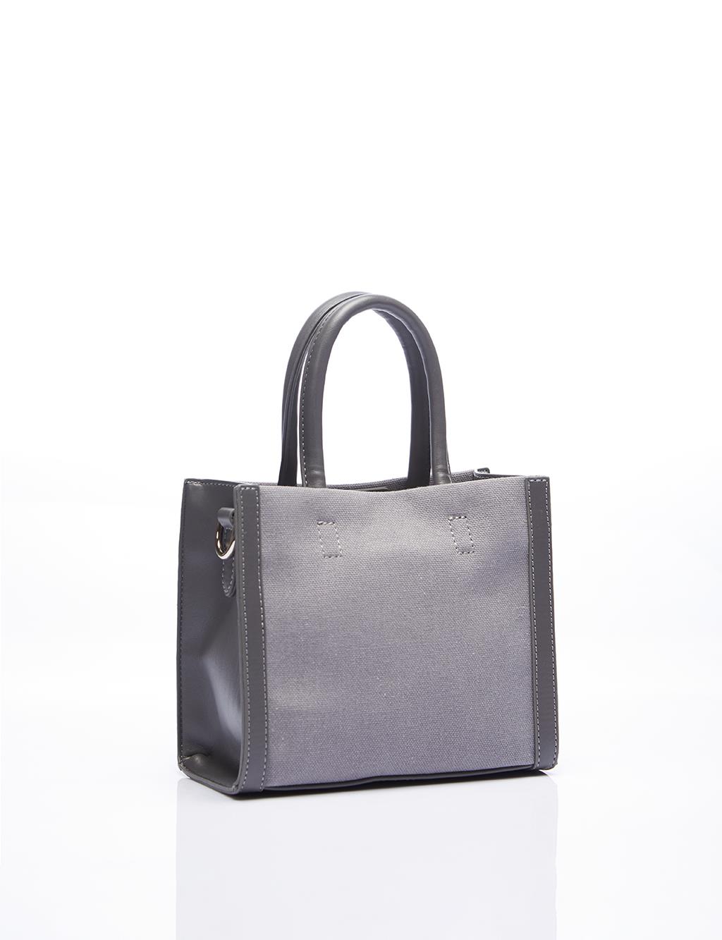 Contrast Tote Bag Grey-Anthracite