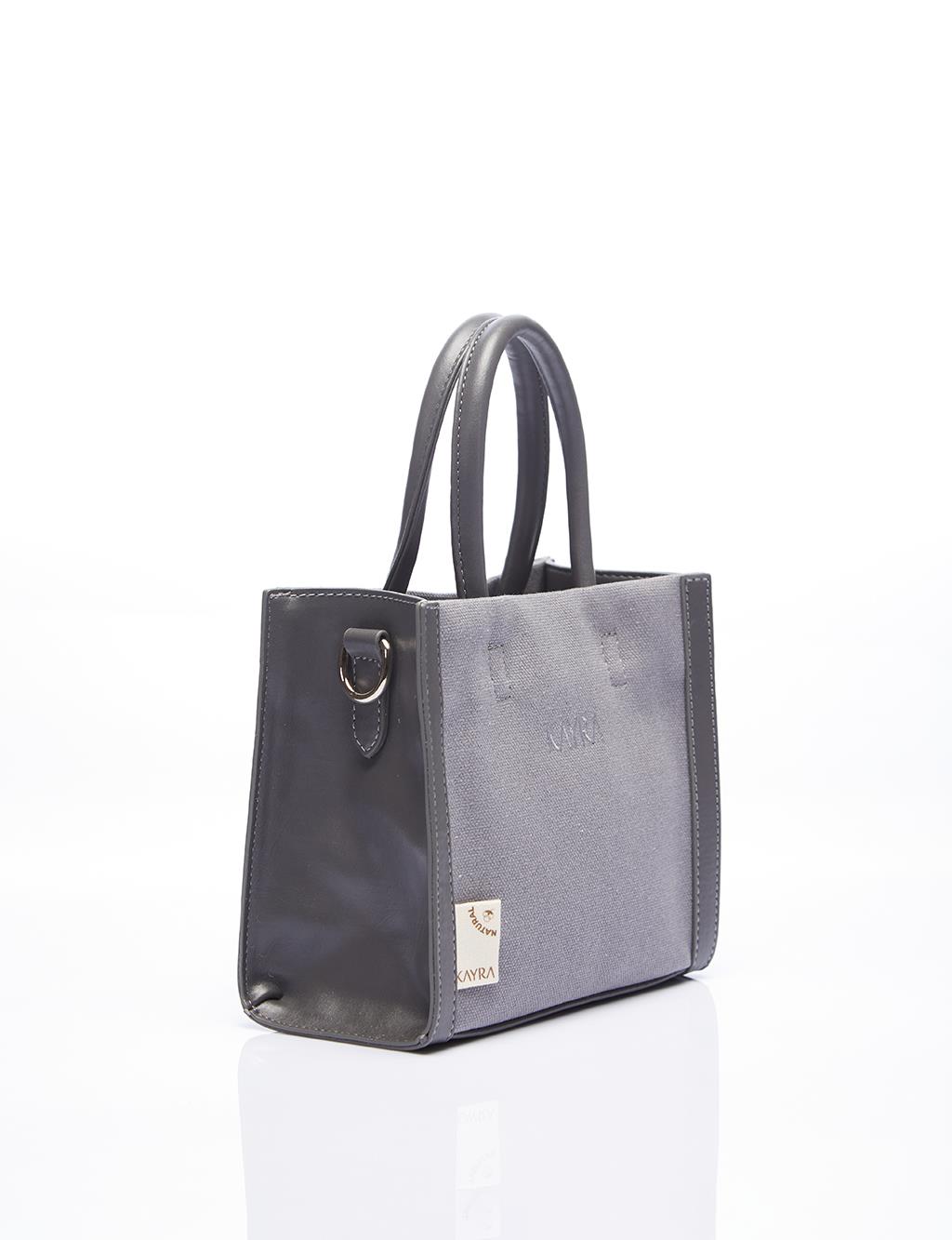 Contrast Tote Bag Grey-Anthracite