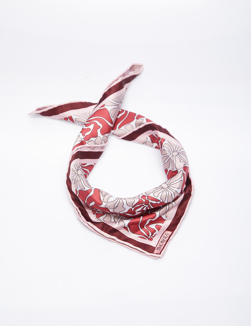 Flower Patterned Scarf Powder