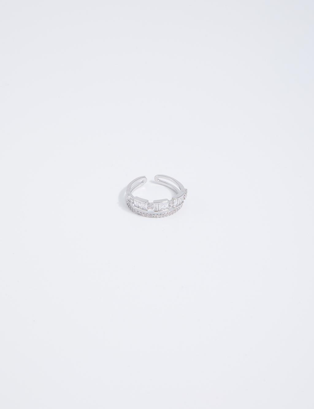 Double Look Ring Silver