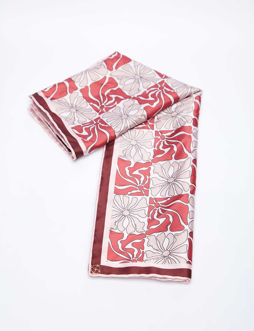 Flower Patterned Scarf Powder