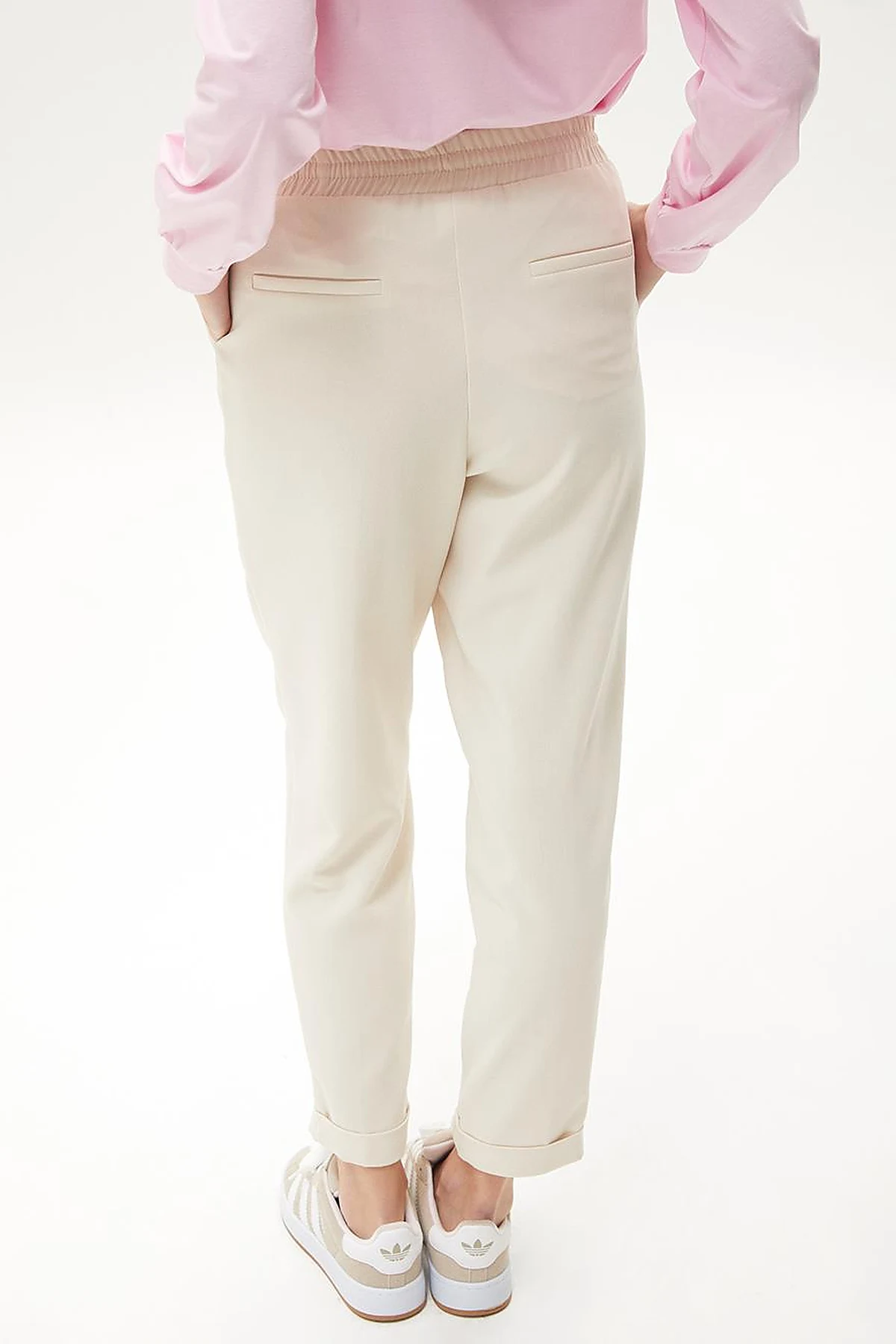 Chima Stitch Lace-Up Pants Cream