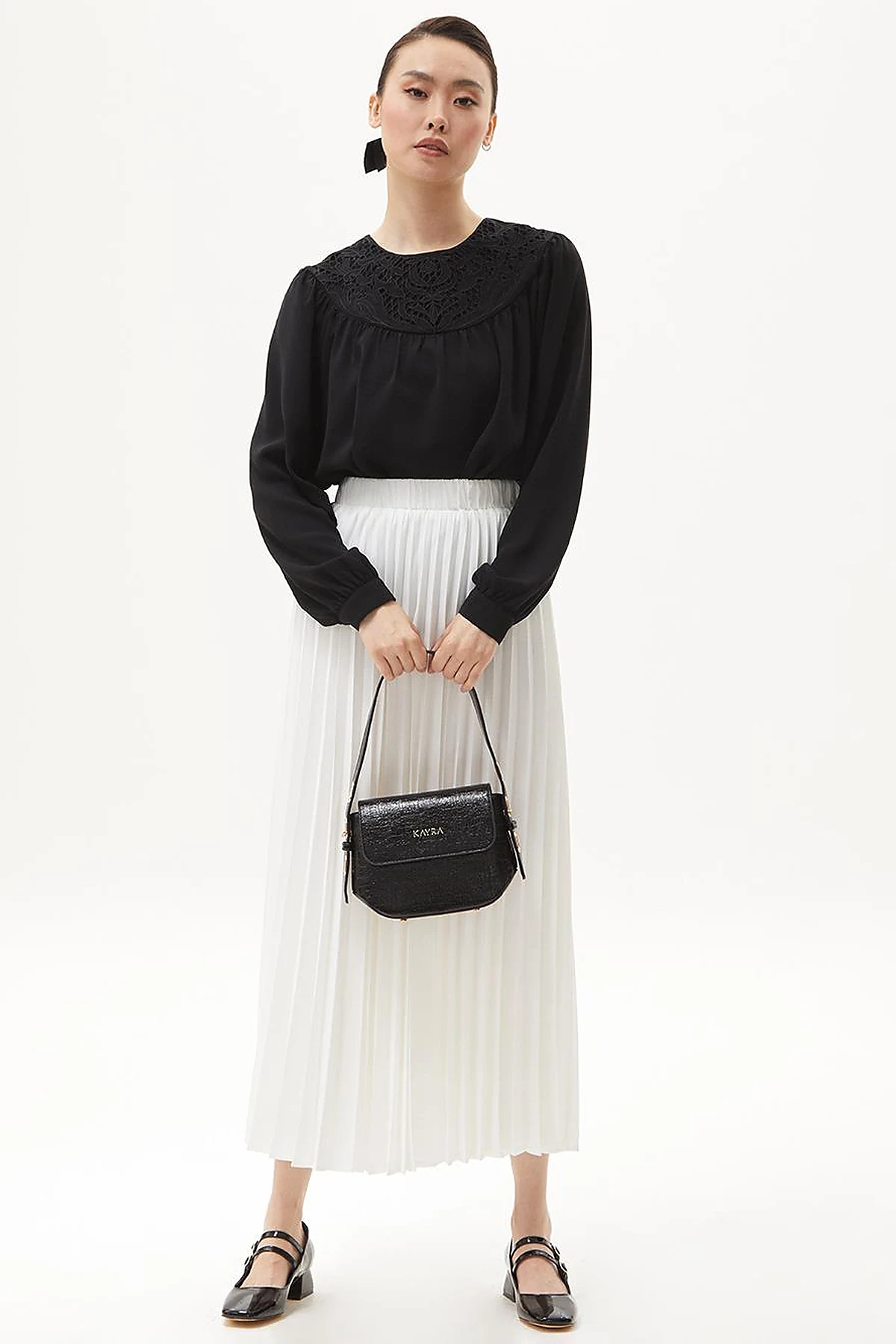 Lace Detailed Blouse Black