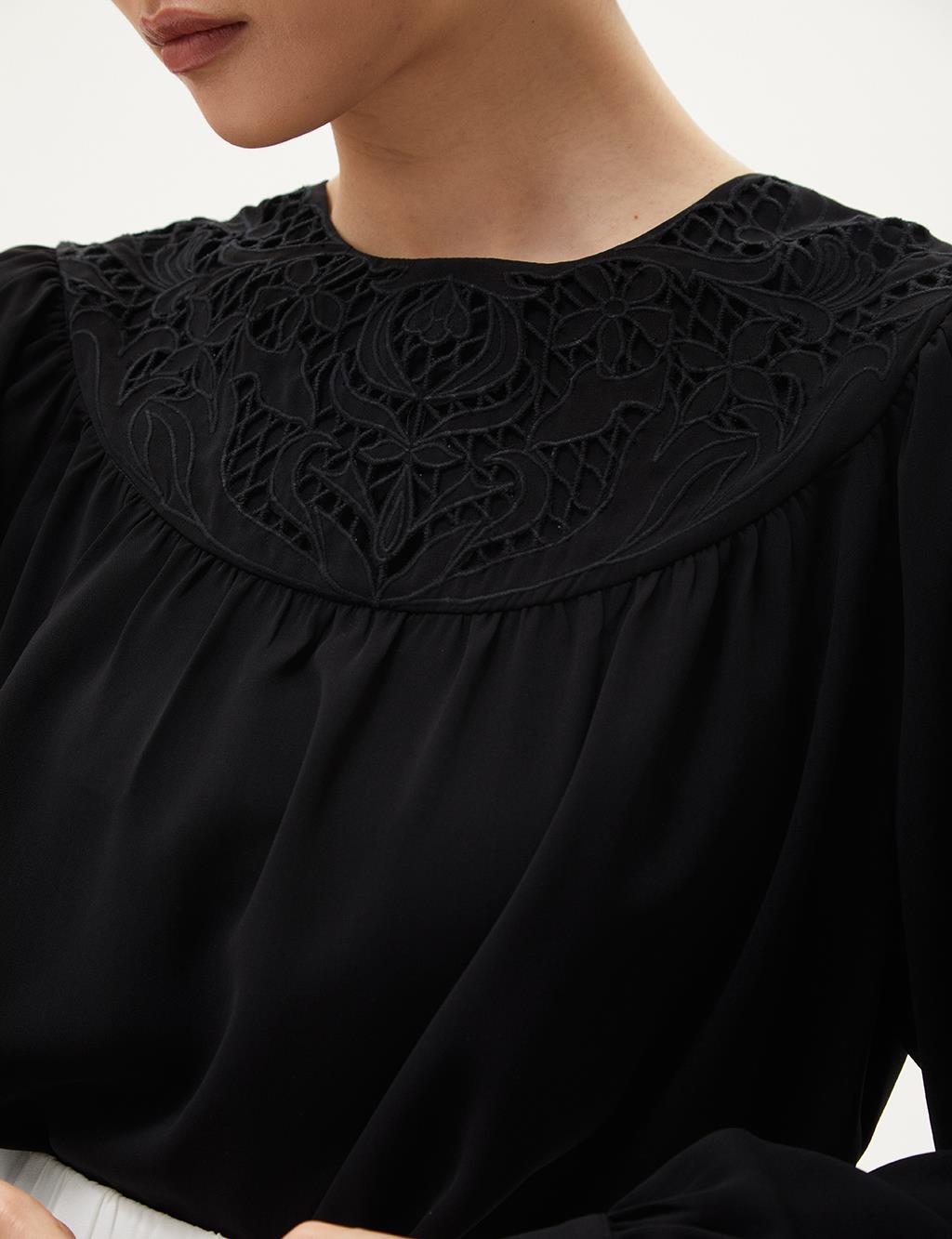 Lace Detailed Blouse Black