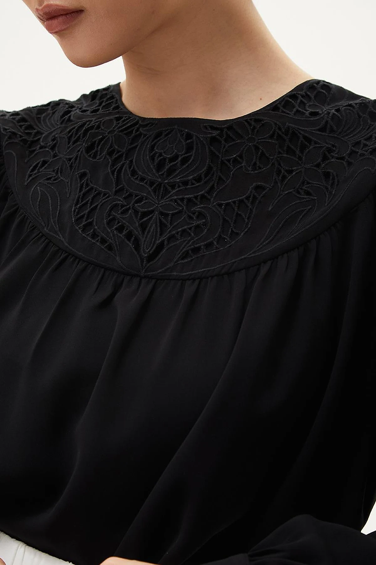 Lace Detailed Blouse Black