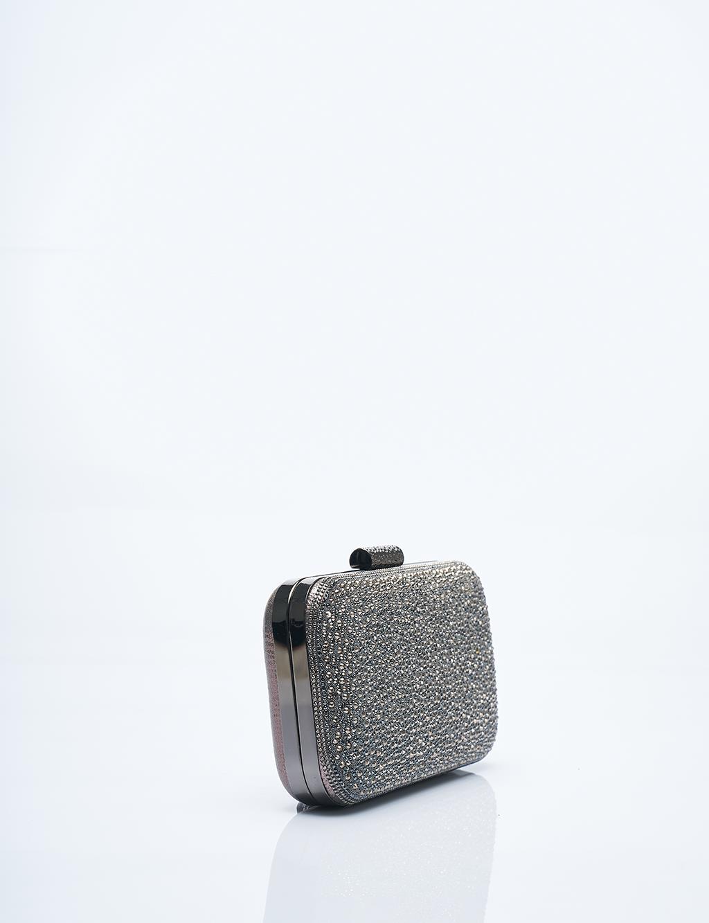 Stone-embellished Portfolio Bag Anthracite