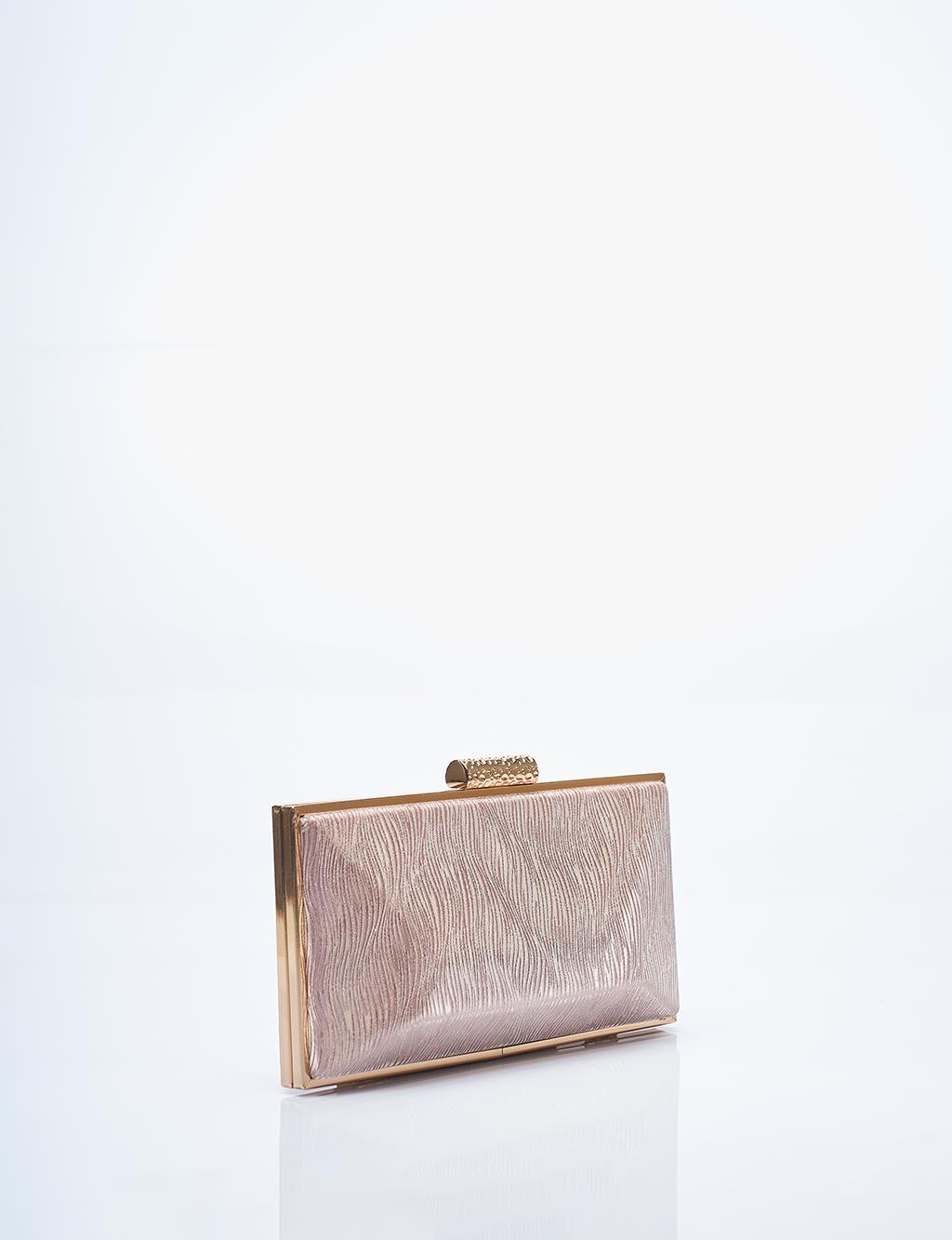 Sim Dokulu Portföy Çanta Rose Gold 