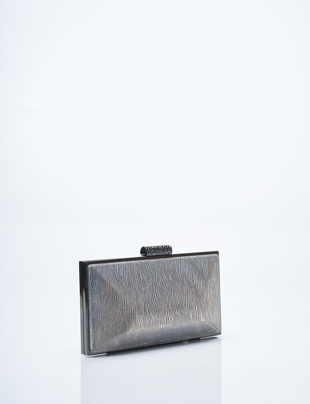 Sim Dokulu Portföy Çanta Gümüş 