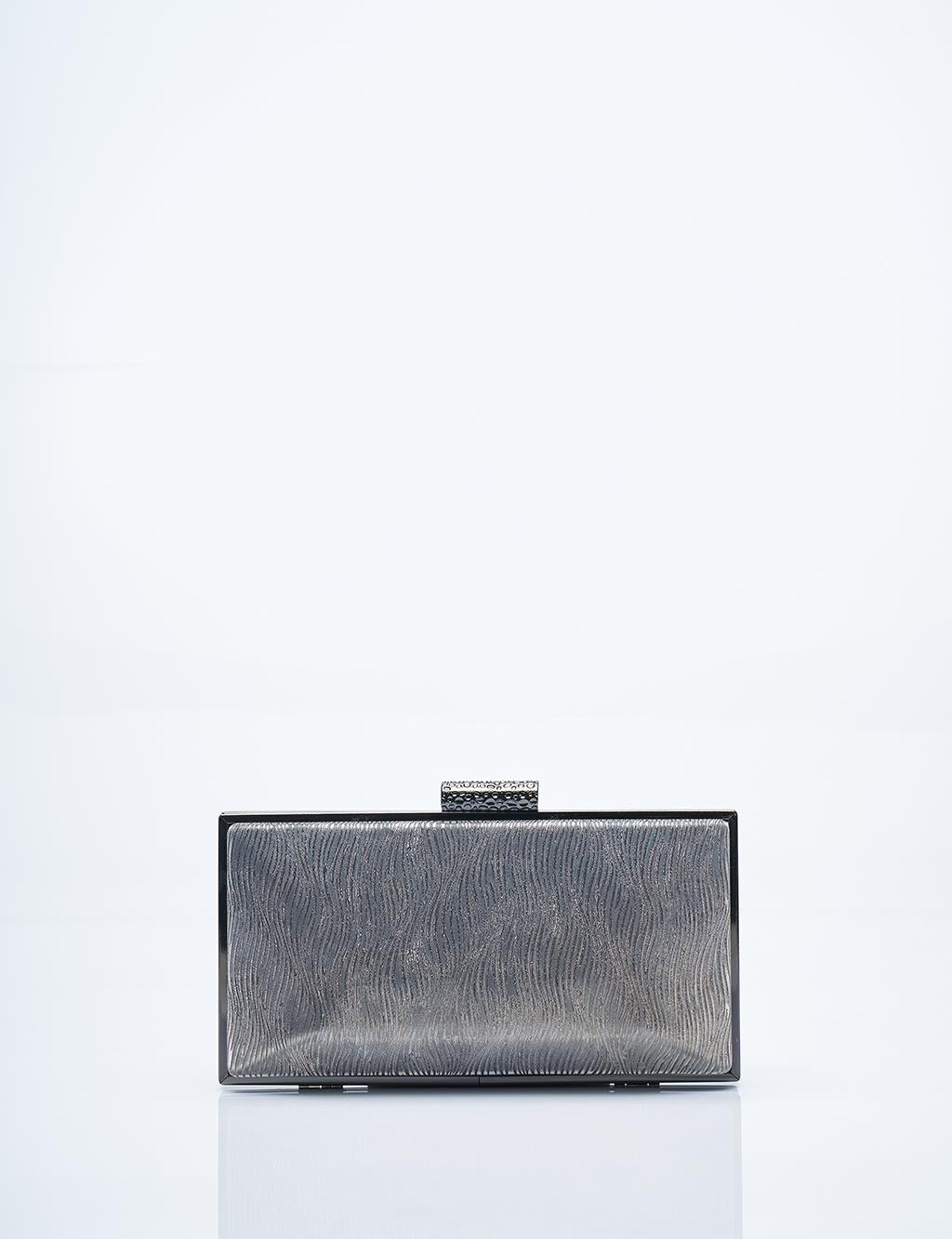 Sim Dokulu Portföy Çanta Gümüş 