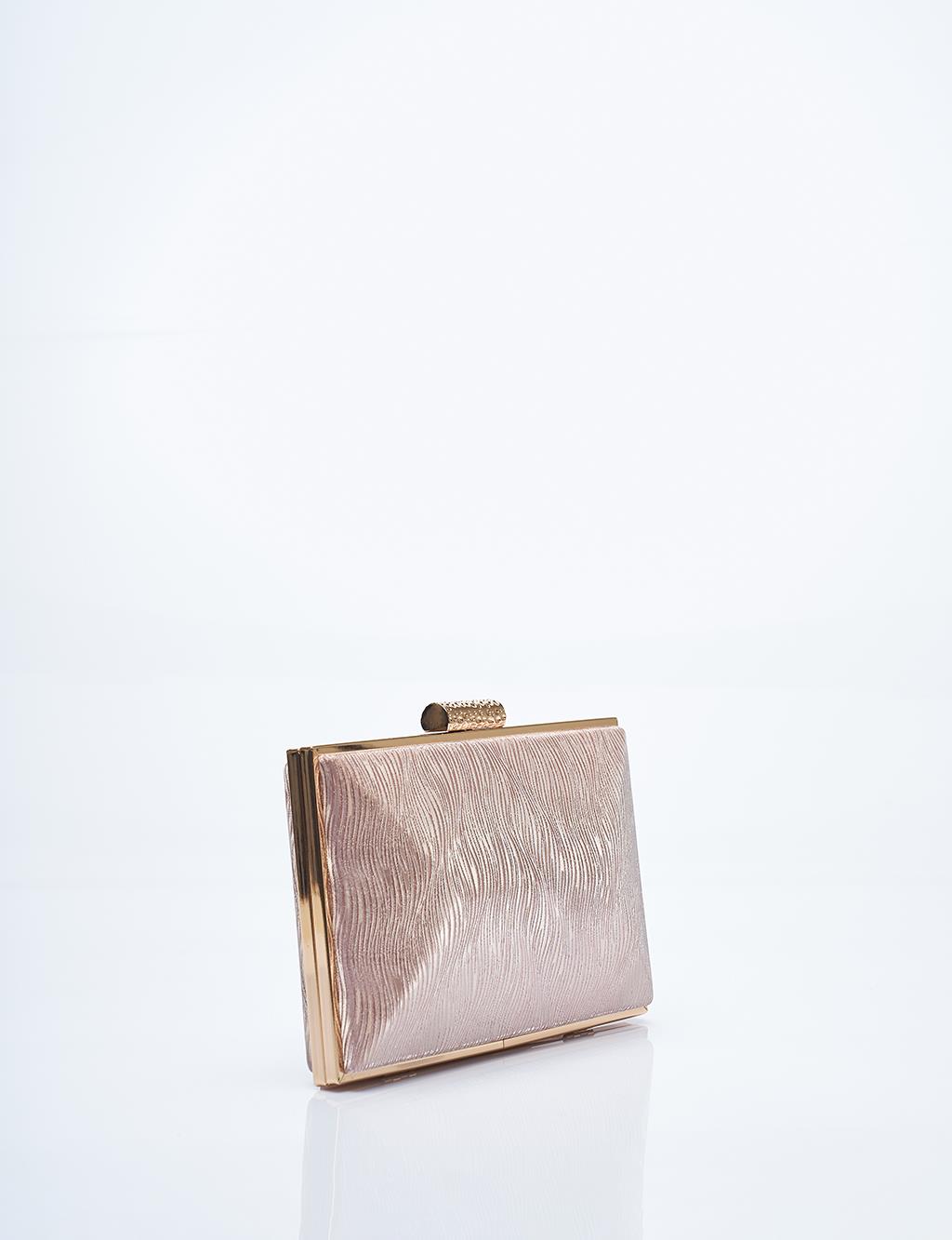 Sim Dokulu Portföy Çanta Rose Gold 