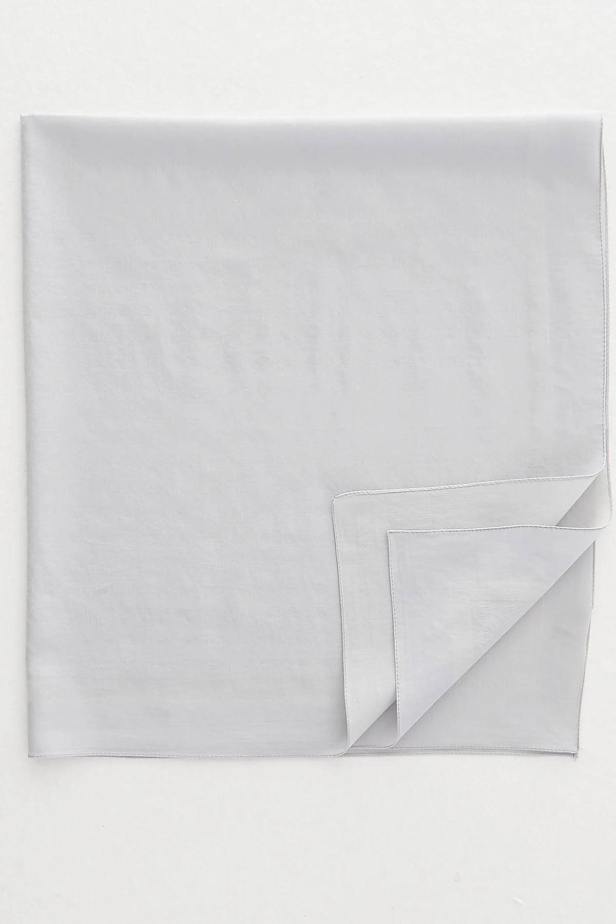 Cotton Monogram Scarf Light Gray