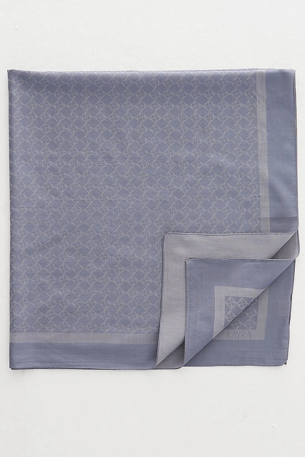 Cotton Monogram Scarf Anthracite