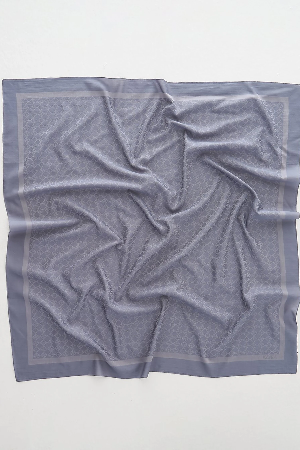 Cotton Monogram Scarf Anthracite