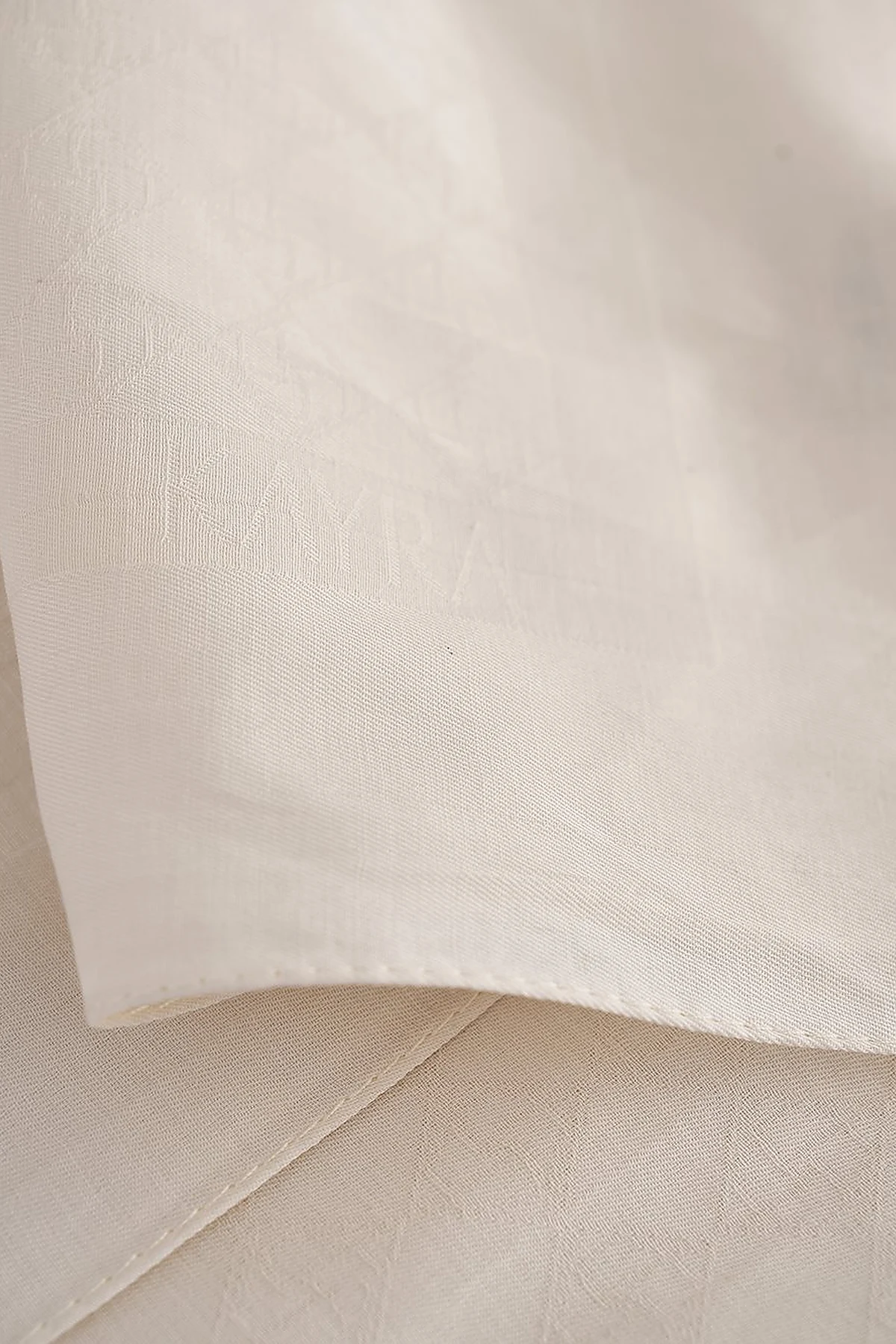 Cotton Monogram Scarf Ecru