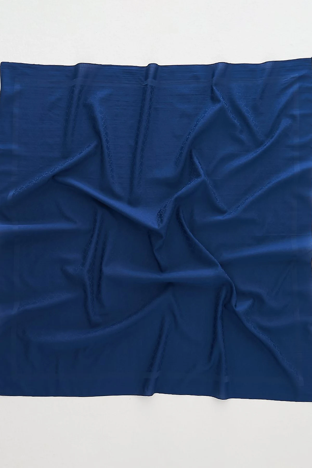 Cotton Monogram Scarf Indigo