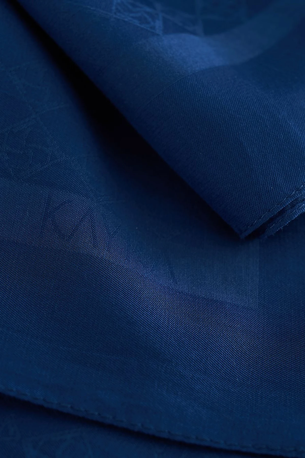 Cotton Monogram Scarf Indigo