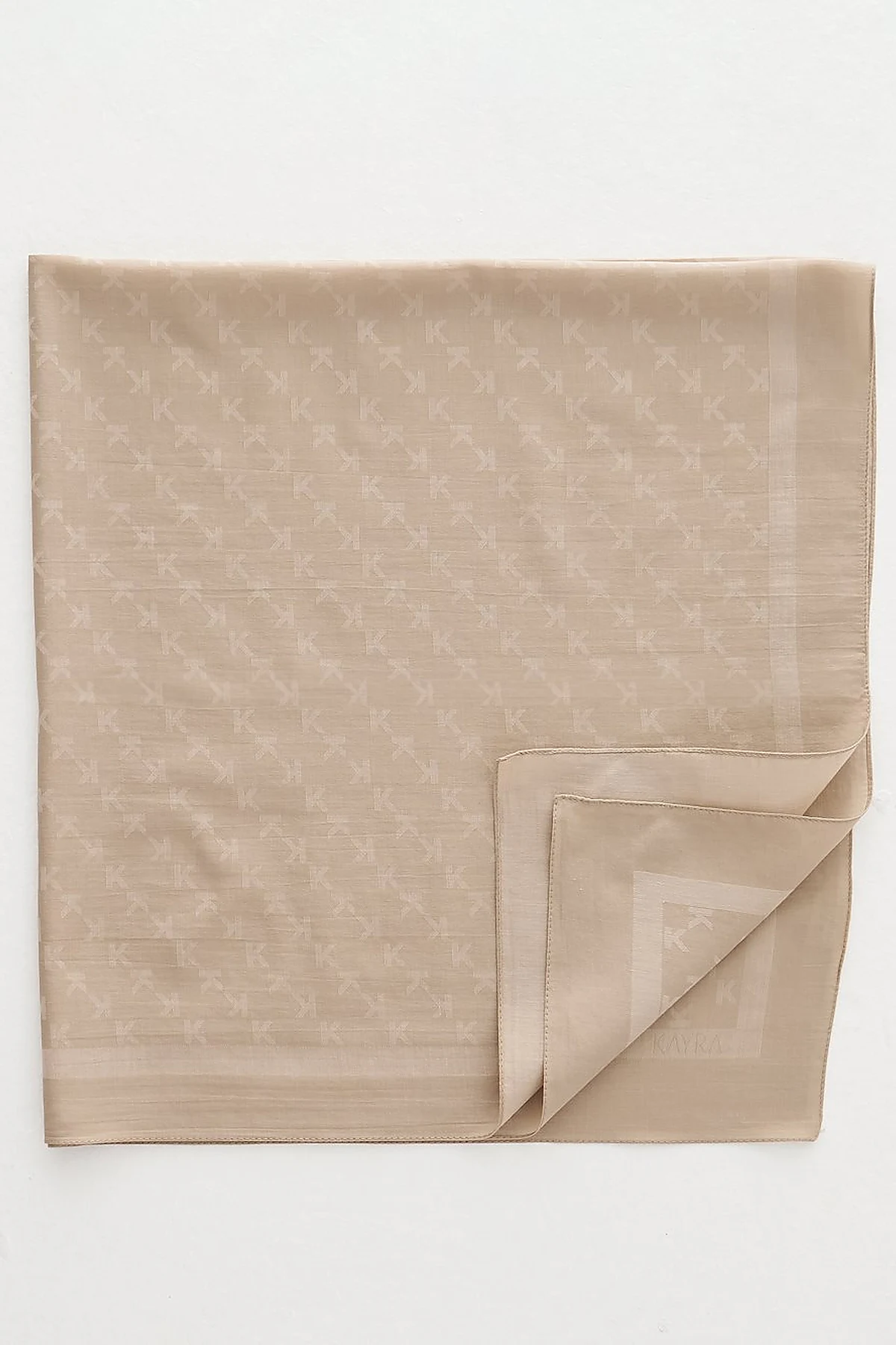 K Logo Woven Scarf Stone