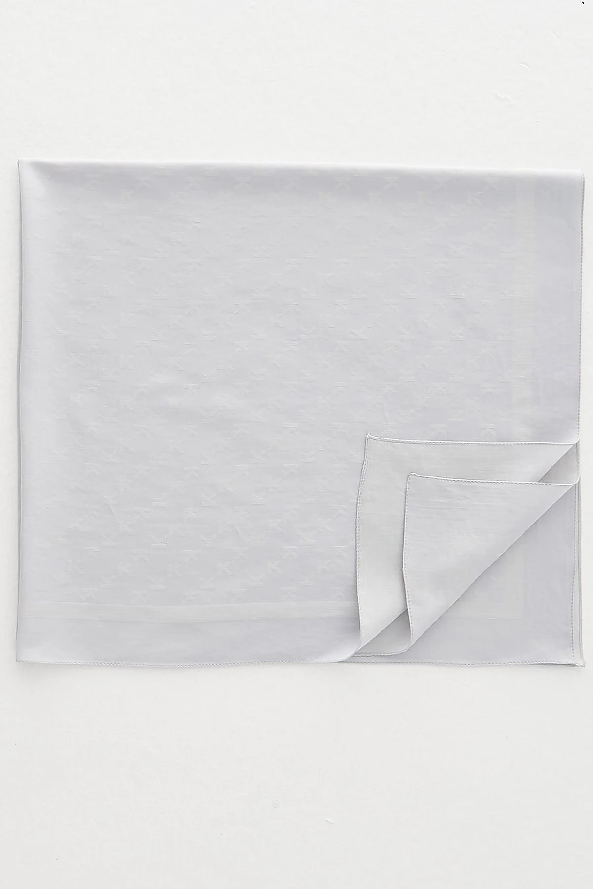 K Logo Woven Scarf Light Gray
