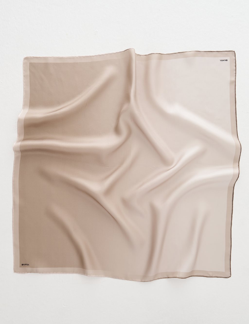 Gradient Silk Scarf Beige