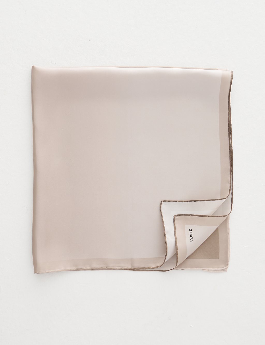 Gradient Silk Scarf Beige