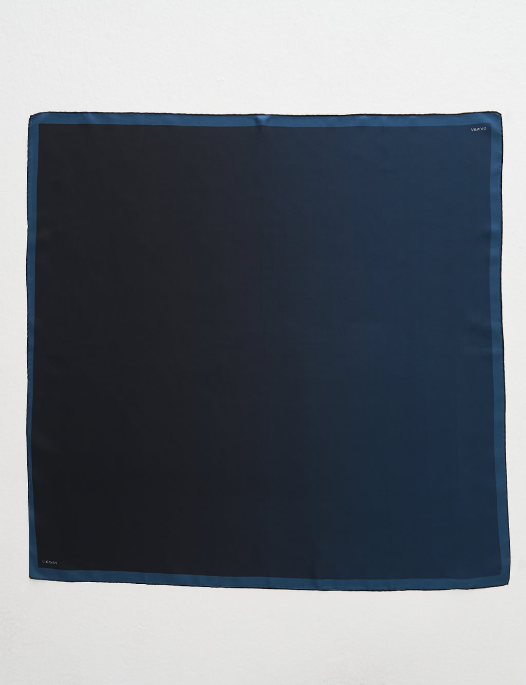Gradient Silk Scarf Navy Blue