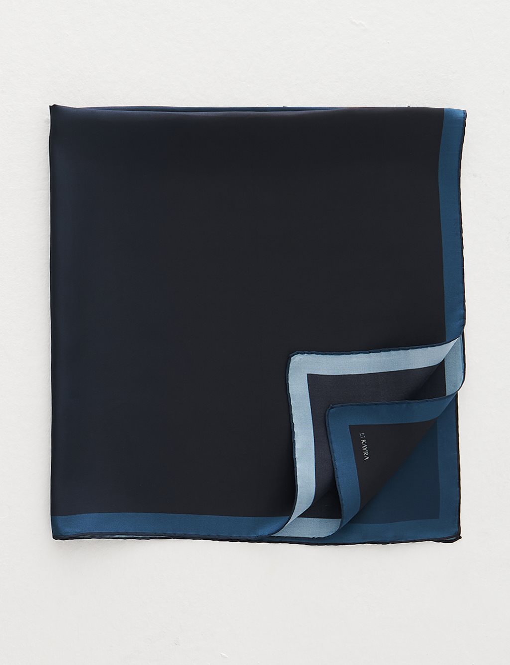 Gradient Silk Scarf Navy Blue