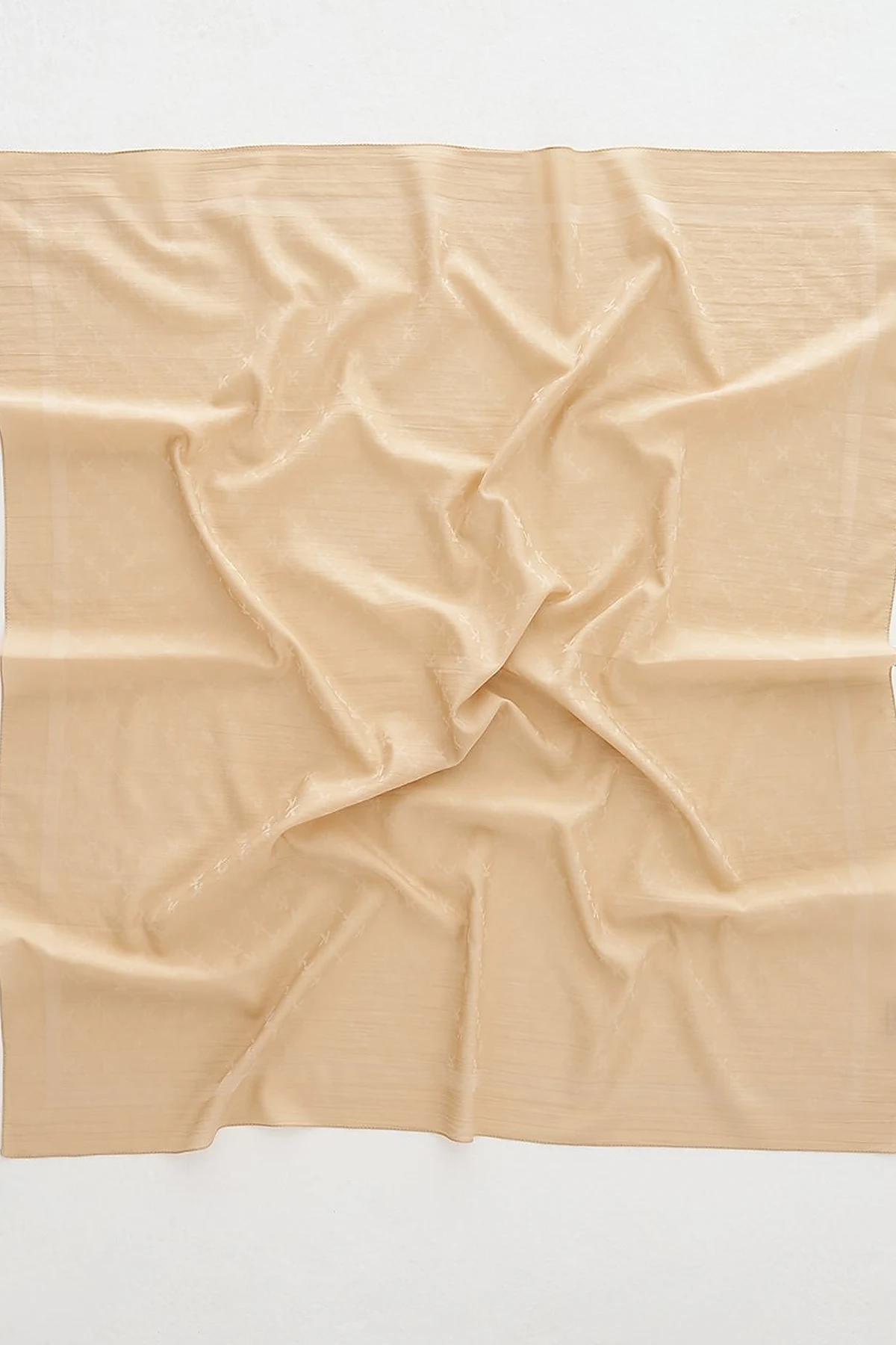 K Logo Woven Scarf Beige