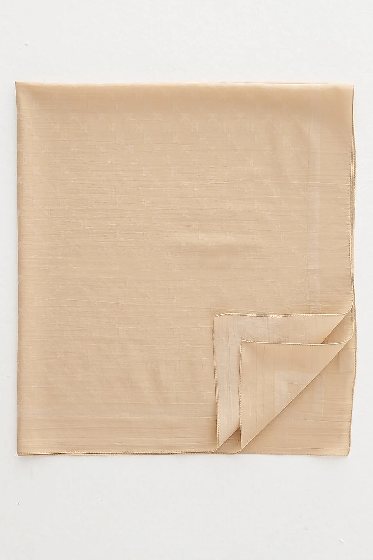 K Logo Woven Scarf Beige