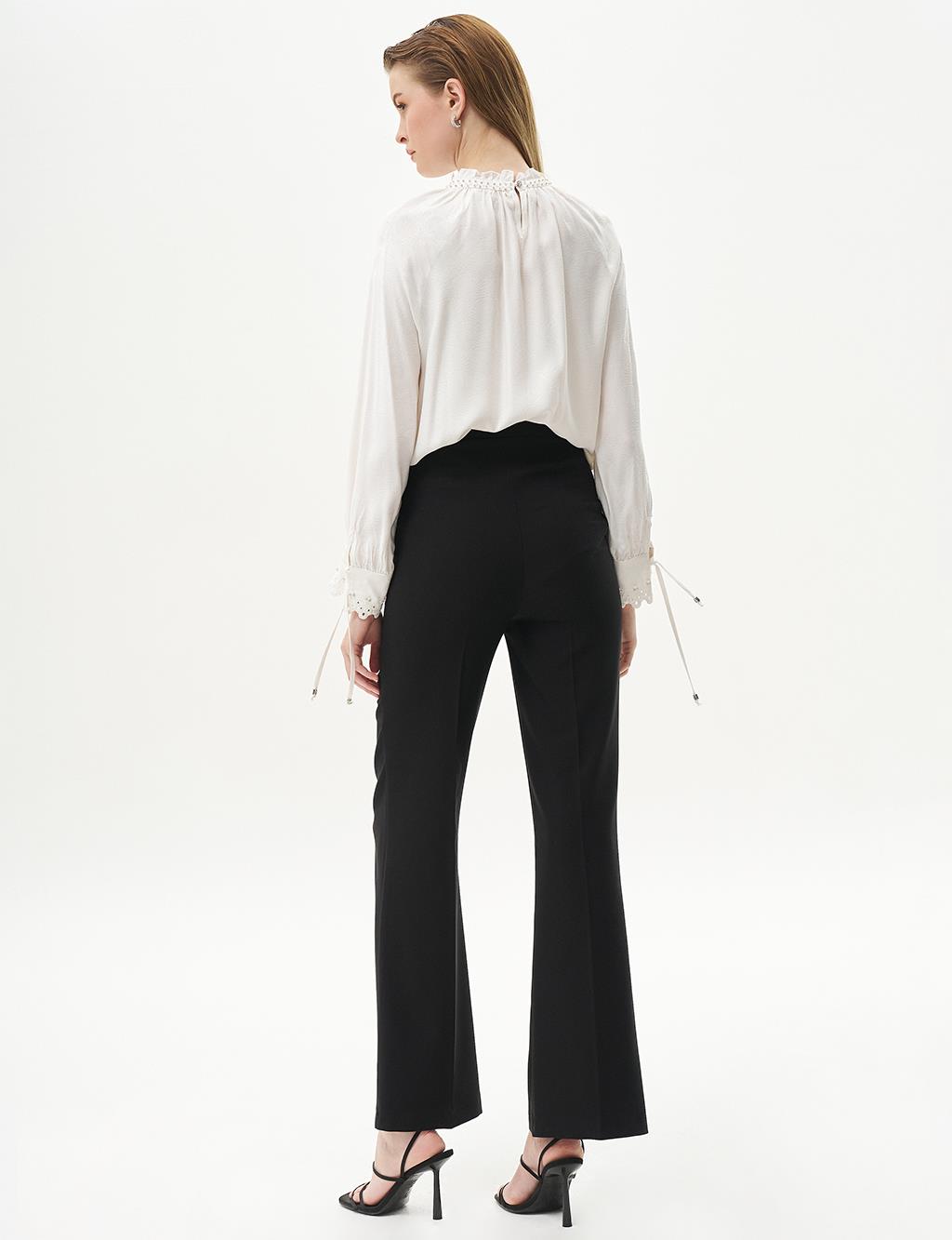 Basic Fabric Pants Black