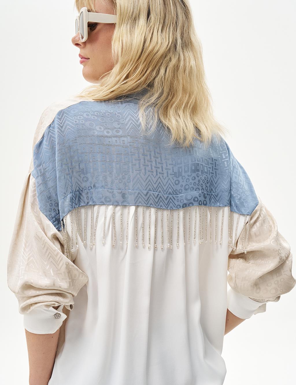 Tunic Cream with Stone Embroidery on the Back