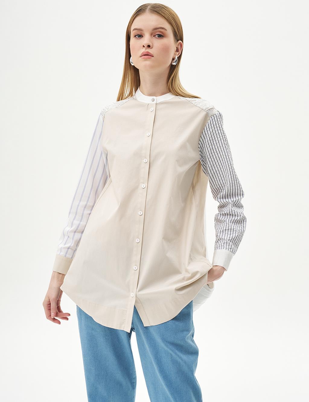 Pleated Back Panel Tunic Back