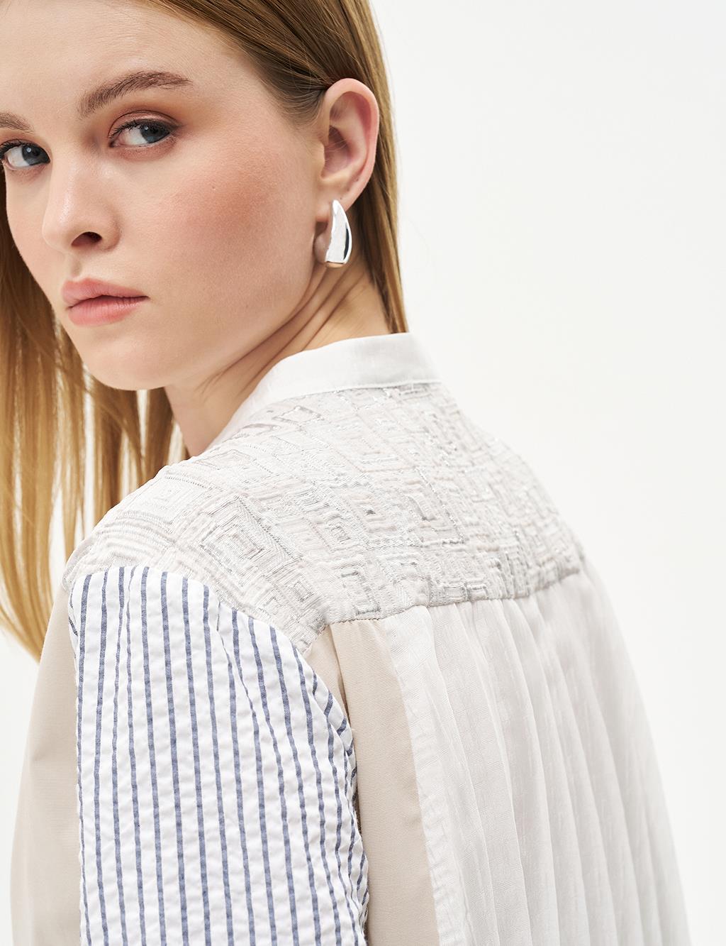 Pleated Back Panel Tunic Back