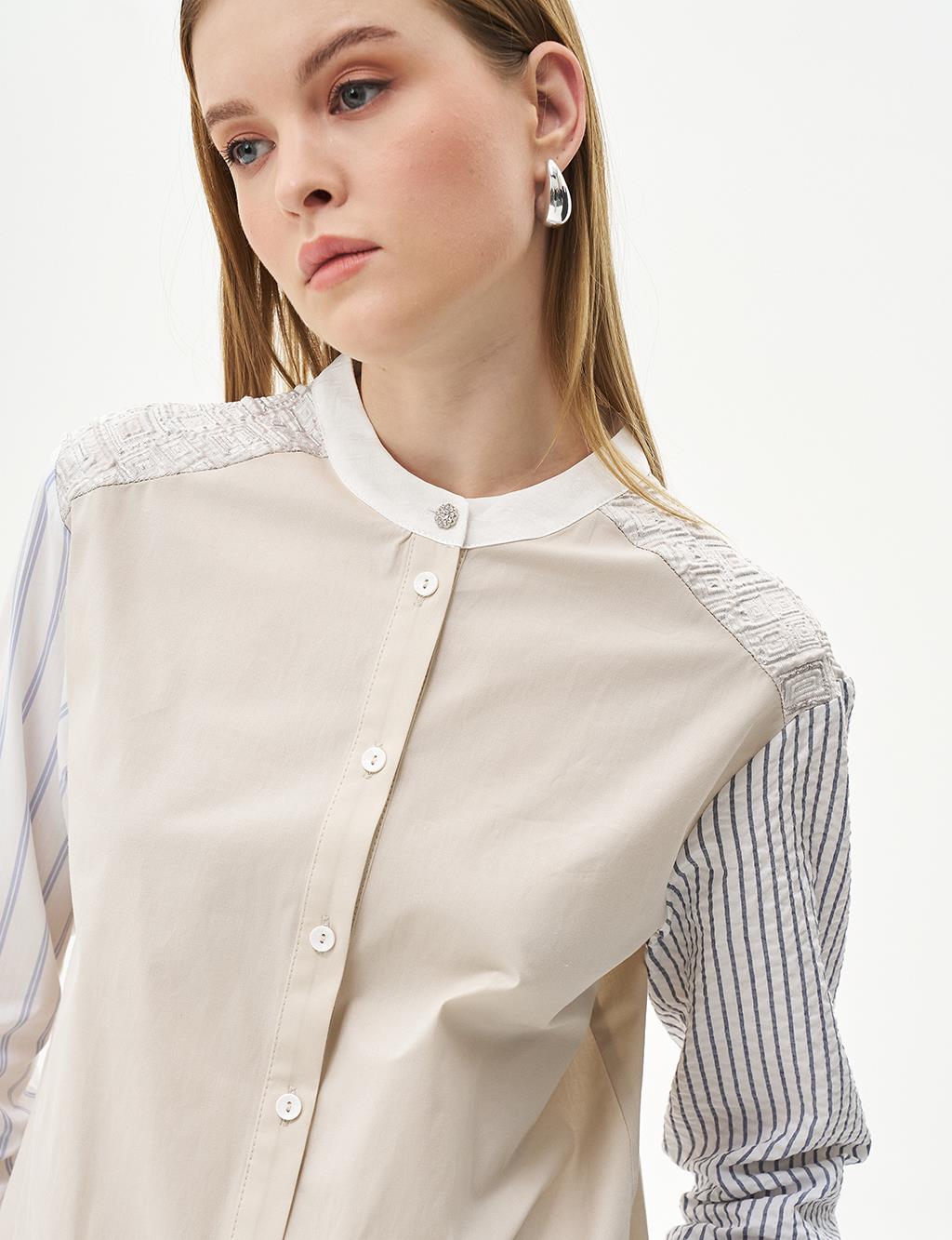 Pleated Back Panel Tunic Back