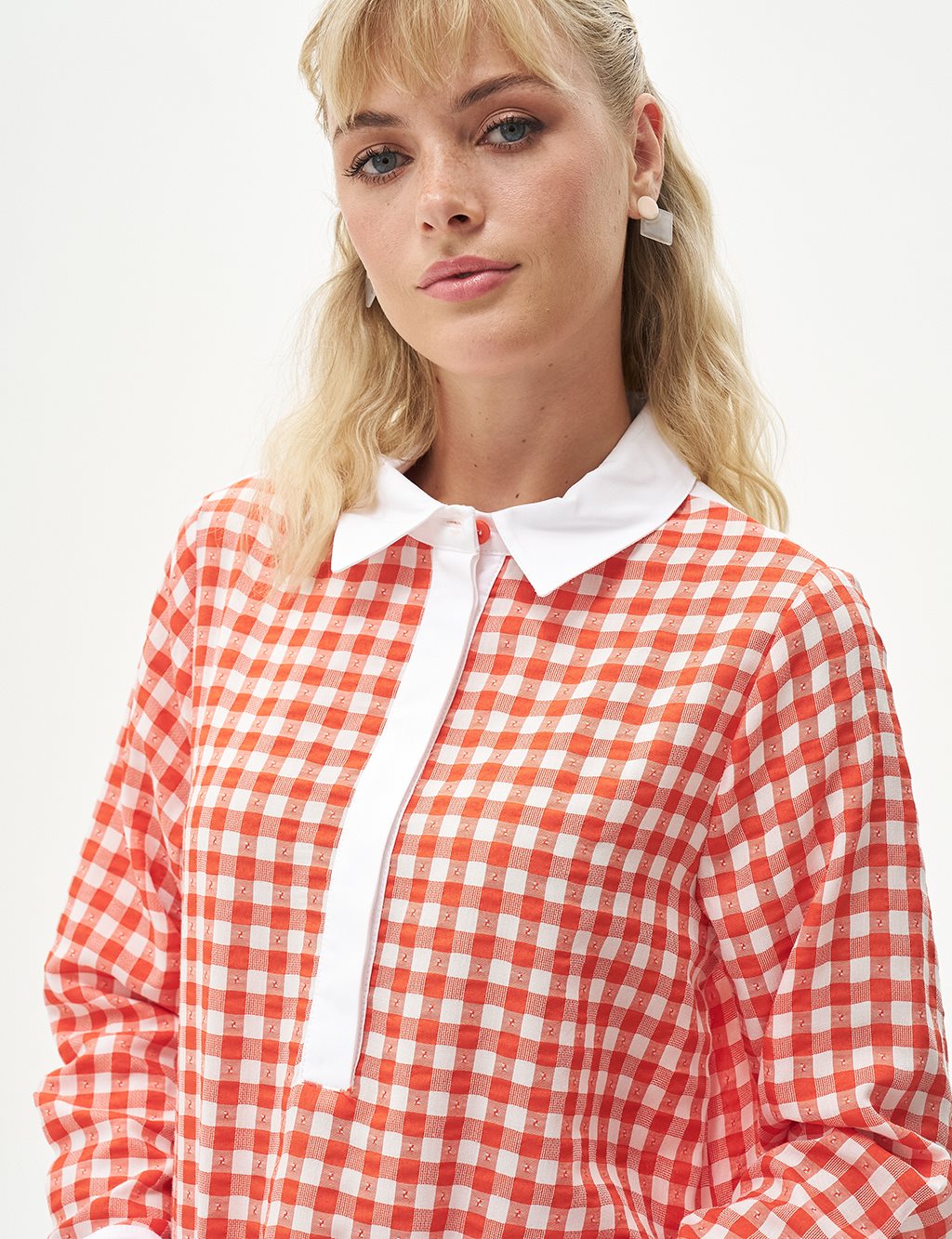 Waffle Half Hidden Pat Tunic Coral